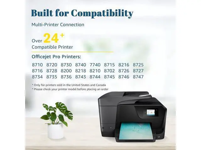Alt view image 2 of 6 - 952XL Higher Yield Ink Cartridge Replacement 952 XL Ink Cartridges Officejet Pro 8710 8720 8702 7740 7720 8715 8725 8730 8740 8200 8210 Printer(4-Pack)