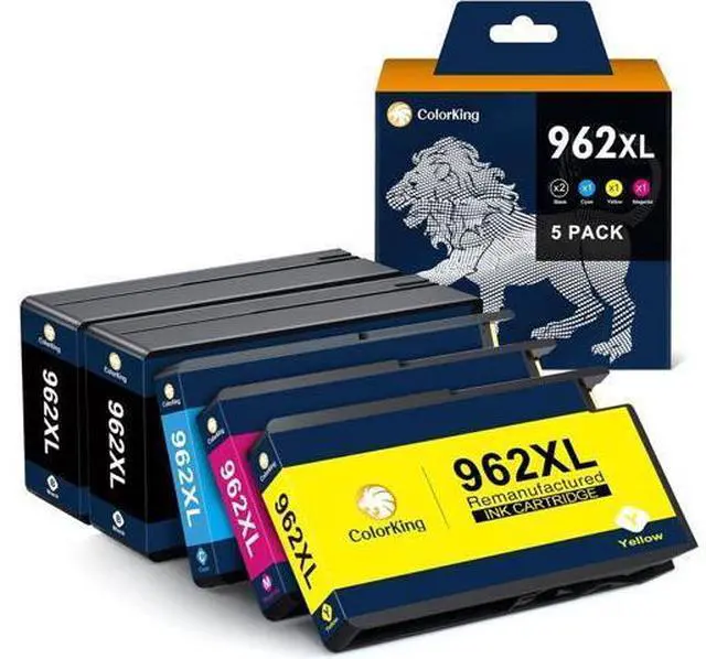 Main image of Colorking Remanufactured Ink Cartridge Replacement 962XL 962 XL OfficeJet Pro 9015 9025 9010 9018 9020 9012 Printer HP962 962 XL 962XL Ink (High Yield, 5 Combo Pack)