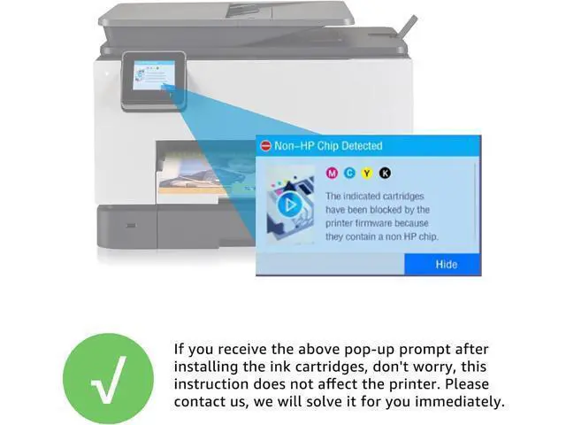 Alt view image 4 of 7 - Colorking Remanufactured Ink Cartridge Replacement 962XL 962 XL OfficeJet Pro 9015 9025 9010 9018 9020 9012 Printer HP962 962 XL 962XL Ink (High Yield, 5 Combo Pack)