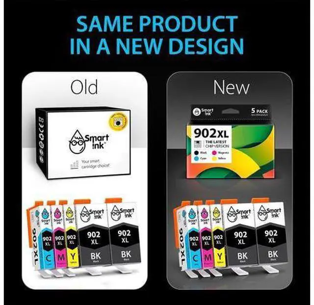 Alt view image 4 of 7 - Smart Ink Compatible Ink Cartridge Replacement 902 XL 902XL (2 Black XL & C/M/Y XL 5 Combo Pack) to use with Officejet Pro 6978 6968 6974 6975 6960 Officejet 6951 6954 6956 6958 Printers
