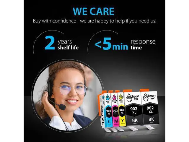 Alt view image 7 of 7 - Smart Ink Compatible Ink Cartridge Replacement 902 XL 902XL (2 Black XL & C/M/Y XL 5 Combo Pack) to use with Officejet Pro 6978 6968 6974 6975 6960 Officejet 6951 6954 6956 6958 Printers