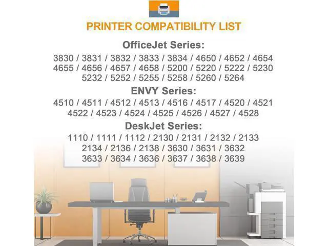 Alt view image 5 of 7 - Remanufactured 63 XXL Ink Cartridges Replacement 63XL 63 XL Ink Cartridges Black/Color Combo Pack for Officejet 3830 5255 5258 Envy 4520 4512 DeskJet 3630 Inkjet Printers