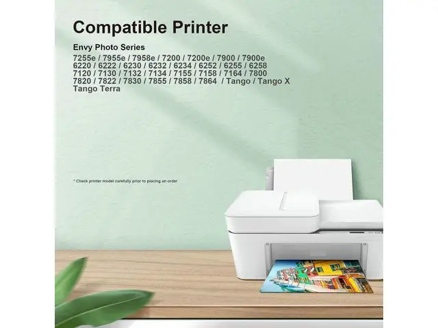 Alt view image 2 of 7 - 64XL Ink Cartridge Combo Pack Replacement Ink 64 High Yield for Envy Photo 7858 7855 7155 6255 6252 7120 7158 Envy 7255e 7955e 7958e Tango X Terra Printer Remanufactured (1 Black, 1 Tri-Color)