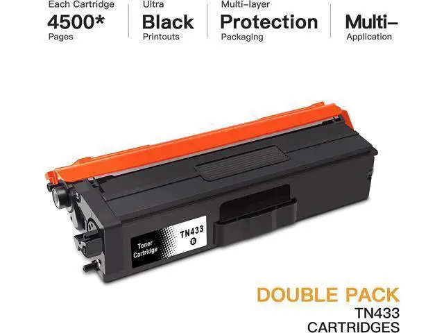 Alt view image 2 of 7 - E-Z Ink (TM) Compatible Toner Cartridge Replacement for Brother TN-433 TN433 TN433bk TN431 compatible with HL-L8260CDW HL-L8360CDW MFC-L8610CDW MFC-L8900CDW (2 Pack, Black)