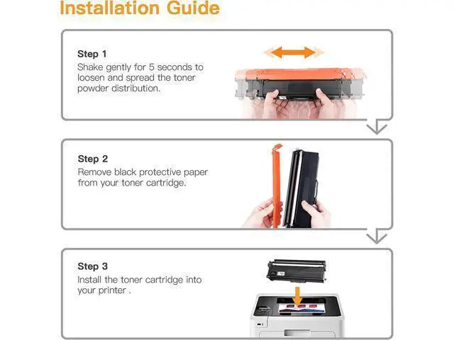 Alt view image 3 of 7 - E-Z Ink (TM) Compatible Toner Cartridge Replacement for Brother TN-433 TN433 TN433bk TN431 compatible with HL-L8260CDW HL-L8360CDW MFC-L8610CDW MFC-L8900CDW (2 Pack, Black)