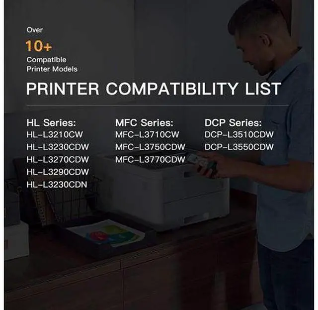 Alt view image 5 of 6 - E-Z Ink (TM) Compatible Toner Cartridge Replacement for Brother TN227 TN227BK TN-227 TN223 compatible with MFC-L3750CDW HL-L3210CW HL-L3290CD HL-L3230CDW Printer (Black, Cyan, Magenta, Yellow, 4 Pack)