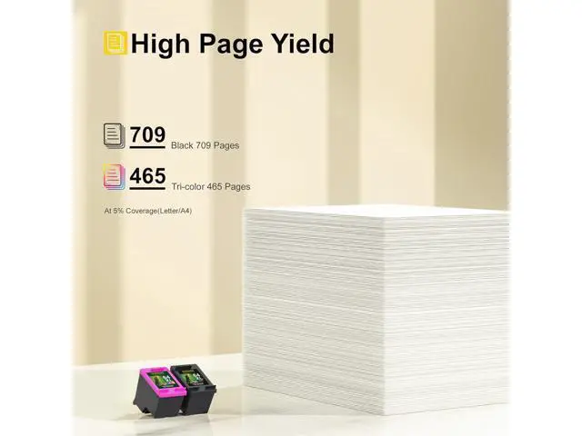 Alt view image 4 of 7 - 64XL Ink Cartridge Combo Pack High Yield Replacement Ink 64 64 XL for Envy Photo 7858 7855 7155 6255 6252 7120 6232 7158 7164 Envy 7255e 7955e 7958e Tango X Printer (1 Black, 1 Tri-Color)