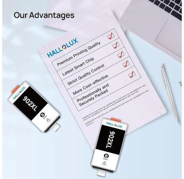 Alt view image 2 of 5 - 902XL Black Ink Cartridges Replacement 902XL 902 XL Ink Cartridges Compatible with OfficeJet Pro 6978 6960 6968 6958 6950 6970 6962 6975 Printers (2 Black Pack)