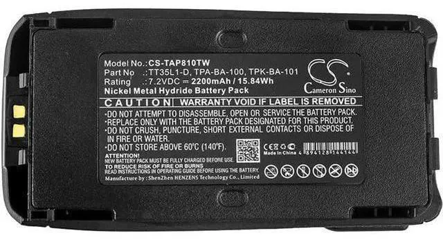 Alt view image 5 of 5 - VI VINTRONS Battery Replacement Compatible for TAIT TP8100, TP8110, TP8115, TP8120, TP8135, TP8140,