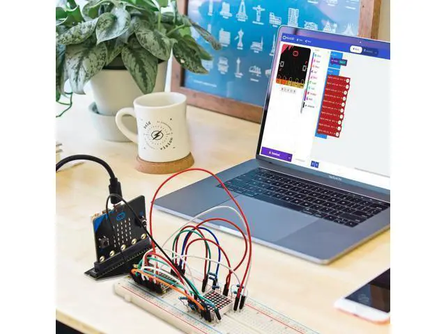 Alt view image 4 of 5 - KEYESTUDIO Super Starter Kit for Microbit V2 V1.5 STEM Learning|Without Micro:bit Board, 40 Lessons Tutorial, with T-Breakout Board, Breadboard, LCD Display etc. Educational Kit for Beginners