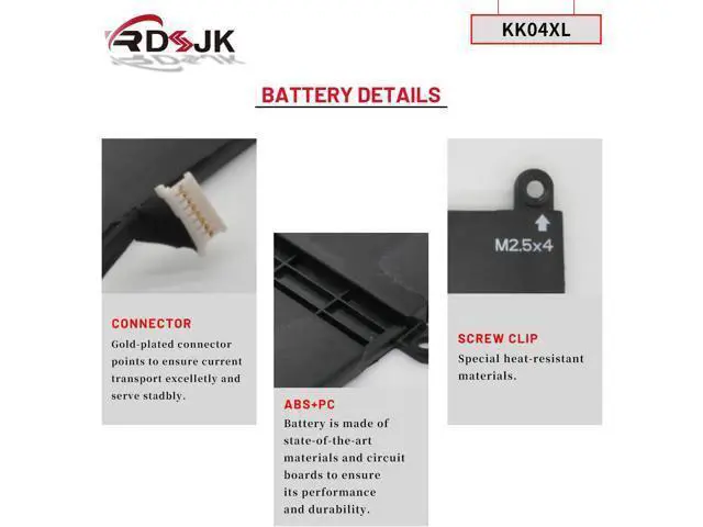 Alt view image 5 of 7 - RDSJK KK04XL Laptop Battery Compatible HP Pro X2 612 G1 HSTNN-UB6E Tablet HSTNN-IB6E HSTNN-I19C 753703-005 753329-1C1 753329-171 7.4V 29Wh