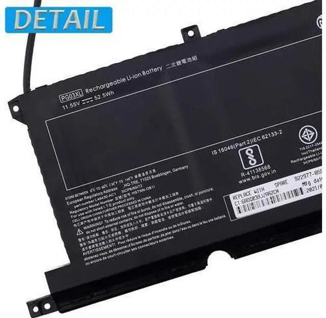 Alt view image 4 of 4 - E-YIIVIIL Replacement Battery PG03XL Compatible with Hp Pavilion 15-DK 15-DK0125TX HSTNN-OB1I Battery