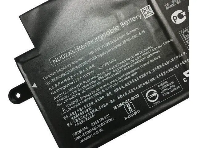 Alt view image 2 of 4 - HWW New 7.7V 35Wh NU02XL Battery Compatible with HP HSTNN-UB6U TPN-W117 843535-541 Series