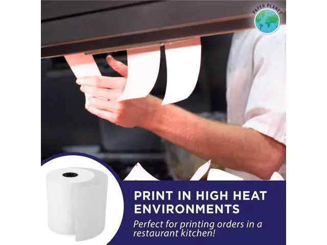 Alt view image 5 of 7 - Kitchen Printer Paper for Clover Kitchen Receipt Printer (Star SP700 Ink Printer) by Paper Planet | Credit Card Receipt Paper for Star SP700 Printer | 1-Ply Bond Paper | 20 Rolls with 1 Ribbon