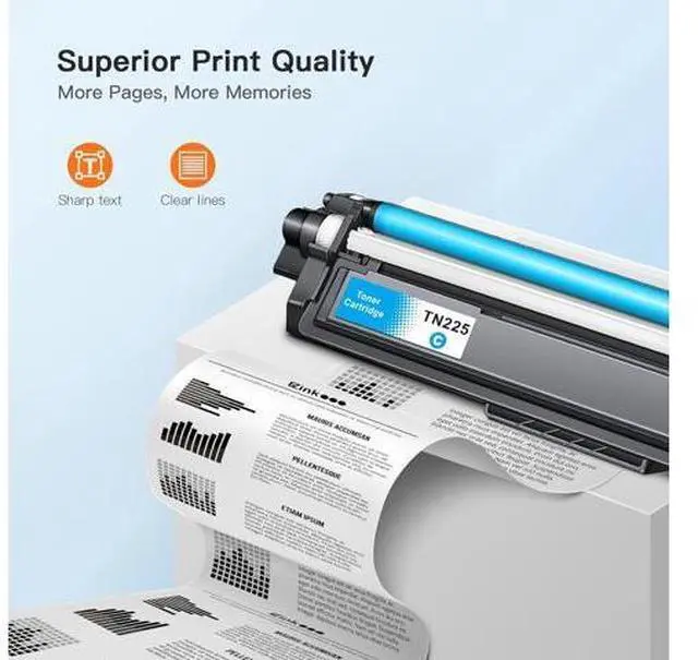 Alt view image 4 of 6 - E-Z Ink (TM TN221 TN225 Compatible Toner Cartridge Replacement for Brother TN-221 TN-225 to Use with MFC-9130CW HL-3170CDW HL-3140CW MFC-9340CDW MFC-9330CDW (2 Black 1 Cyan 1 Magenta 1 Yellow, 5 Pack)
