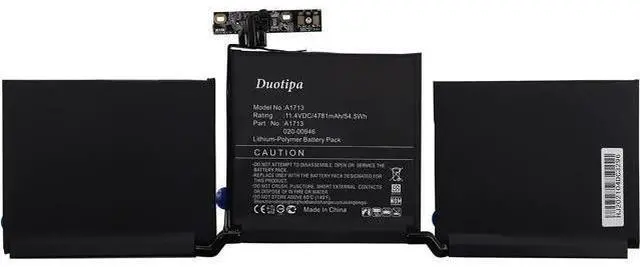 Main image of Duotipa New A1713 Laptop Battery Compatible with MacBook Pro 13" Retina Late 2016/Mid 2017 A1708 020-00946 Battery with Repair Tool Kit