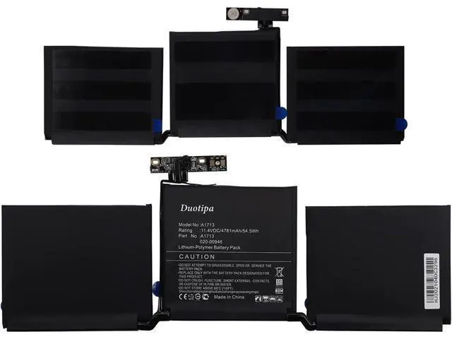 Alt view image 3 of 6 - Duotipa New A1713 Laptop Battery Compatible with MacBook Pro 13" Retina Late 2016/Mid 2017 A1708 020-00946 Battery with Repair Tool Kit