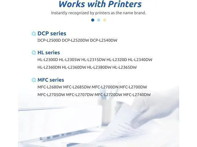 Alt view image 2 of 6 - INK E-SALE Compatible Toner Cartridge Replacement TN660 TN630 use for MFC-L2700DW HL-L2340DW HL-L2300D HL-L2380DW DCP-L2540DW DCP-L2520DW MFC-L2740DW MFC-L2720DW (4 Pack Black, Design V3)