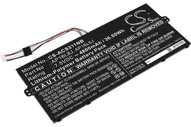 Main image of Qigenia AP16L8J Replacement Battery for Chromebook Spin 513 R841T,KT.0020G.010 AP16L5J KT.00205.002 KT.00205.008 Battery (4800mAh/7.5V)