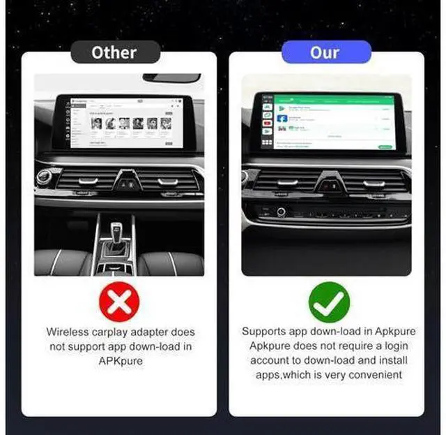 Alt view image 4 of 7 - Magic Carplay Ai Box 2.0 Max, Support Netflix/YouTube/Hulu/Tiktok/TF card etc., Qualcomm Multi-core Wireless Carplay and Android Car Adapter for OEM Wired Carplay Car