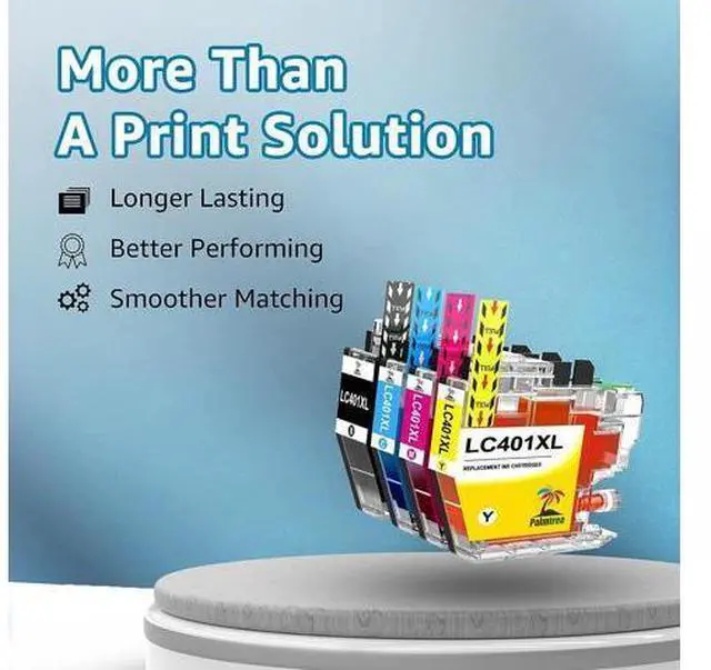 Alt view image 6 of 7 - Palmtree LC401XL Compatible Ink Cartridge Replacement LC401 LC 401 LC401XL LC401 XL to use with Brother MFC-J1010DW MFC-J1012DW MFC-J1170DW Printer (4 High Yield Combo Pack)