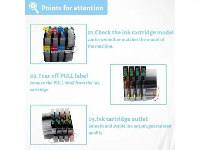 Alt view image 4 of 7 - Ink Cartridge for Brother LC472BK LC472C LC472M LC472Y High Yield,Compatible J2340DW J3540DW J3940DW Printer Page Yield Up to 200 Pages Black,200 Pages Color Combo Pack