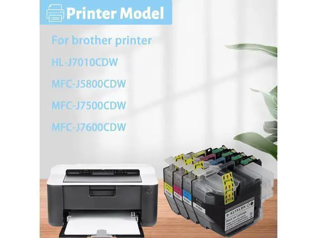 Alt view image 2 of 7 - Ink Cartridge for Brother LC417XL High Yield,Page Yield Up to 6000 Pages Black 5000 Pages Color Compatible J7010CDW J5800CDW J7500CDW J7600CDW Printer Black