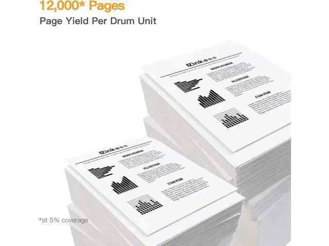Alt view image 4 of 7 - E-Z Ink (TM Compatible Drum Unit (Not Toner) Replacement DR630 DR 630 to Compatible with DCP-L2520DW DCP-L2540DW HL-L2300D HL-L2305W HL-L2320D HL-L2340DW HL-L2380DW HL-L2680W (2 Pack)