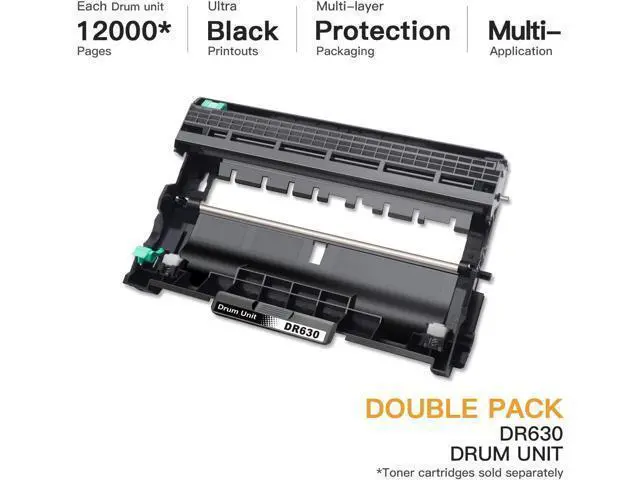 Alt view image 3 of 7 - E-Z Ink (TM Compatible Drum Unit (Not Toner) Replacement DR630 DR 630 to Compatible with DCP-L2520DW DCP-L2540DW HL-L2300D HL-L2305W HL-L2320D HL-L2340DW HL-L2380DW HL-L2680W (2 Pack)