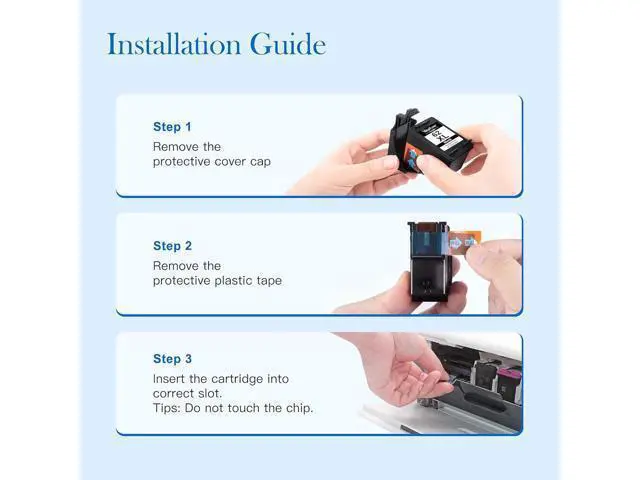 Alt view image 5 of 6 - Valuetoner Supply 62XL Ink Cartridge Combo Pack Replacement 62XL 62 XL High Yield Envy 5540 5640 5660 7644 7645 OfficeJet 5740 8040 OfficeJet 200 250 Series Printer (1 Black, 1 Tri-Color)