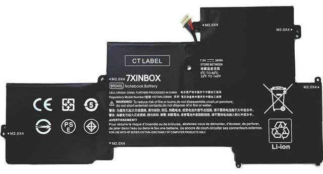 Main image of 7XINbox 7.6V 36Wh BR04XL HSTNN-DB6M HSTNN-I26C HSTNN-I28C Replacement Laptop Battery for HP EliteBook 1020 G1(CTO) G1(G9P64AV) G1(L7Z19PA) G1(M0D62PA) G1(M4Z18PA) G1(M5U02PA)