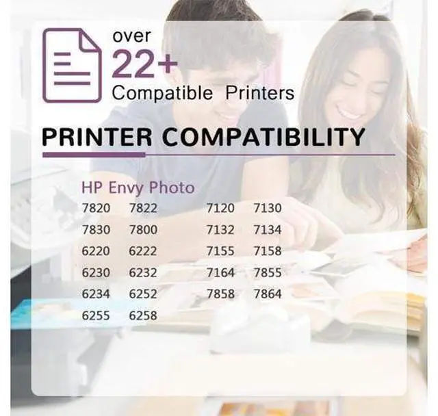 Alt view image 6 of 7 - Inktopia Remanufactured Ink Cartridge Replacement 64 XL 64XL for Envy Photo 7858 7855 7155 6255 6252 7120 6232 7158 7164 Envy 5542 Tango X Terra Printer (1 Black, 1 Tri-Color)