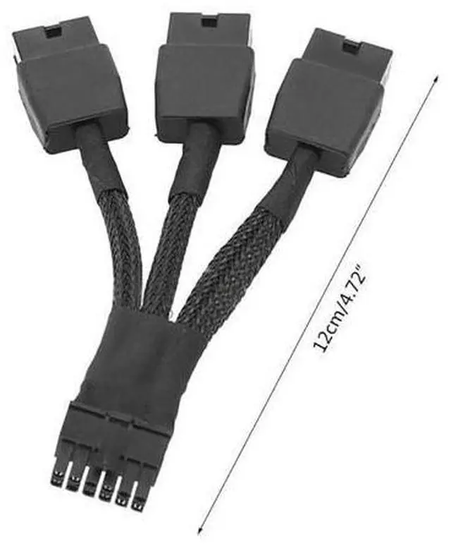 Alt view image 6 of 6 - PCIE 12VHPWR 12Pin Connector to 3x8Pin PCI-E GPU Power Adapter Cable for NVIDIA Ampere RTX 3060ti 3070 3080 3090