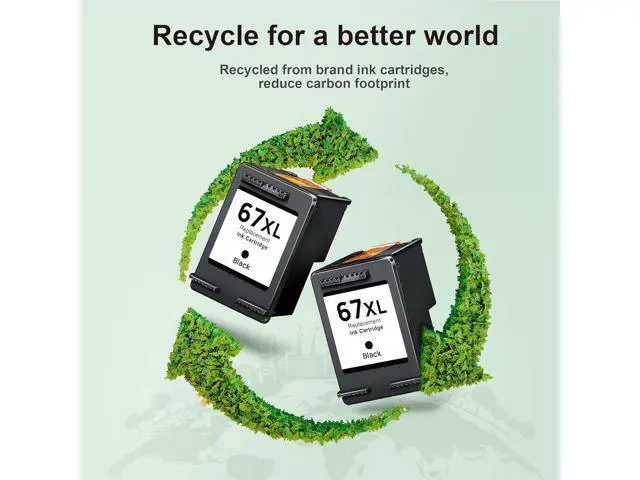 Alt view image 6 of 6 - 67XL Black Ink Cartridge Replacement 67XL 67 XL for Deskjet 2723e 2724 2725 2732 2742e 2752e 2755 4130e 4133e 4155e 4158e Envy 6032e 6034e 6050e 6432e 6452e 6455e (2 Black)