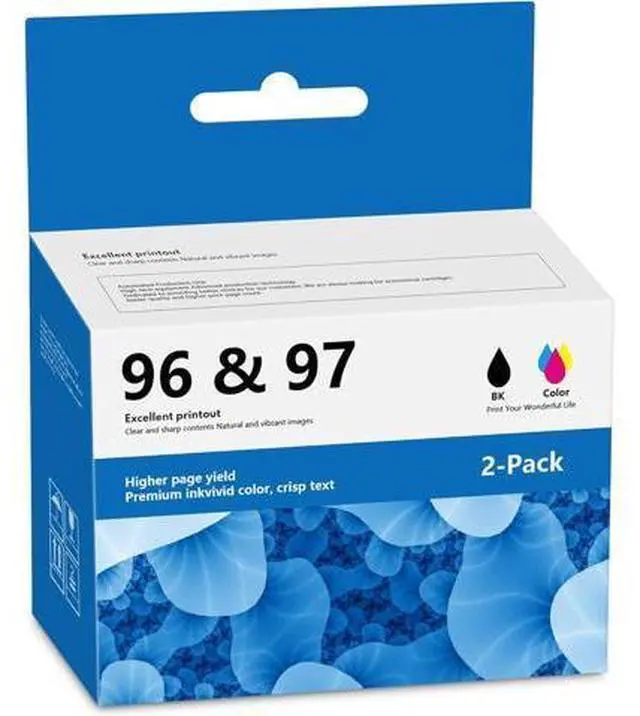 Main image of 96 97 Remanufactured Ink Cartridge Combo Pack Replacement for 96 Black 97 Tri-Color Work with 7310 7410 9800 6980 6940 5740 8050 8450 2610 | C9348FN C9363WN (2-Pack)