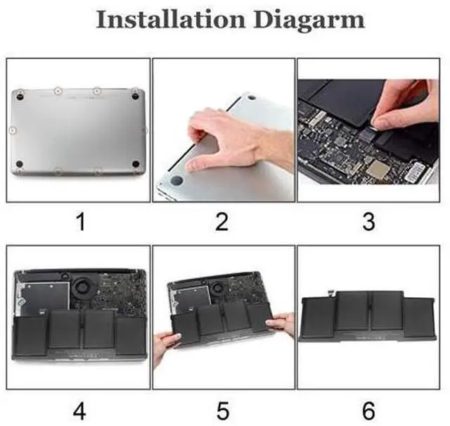 Alt view image 5 of 5 - A1466 A1496 A1405 Replacement Battery for MacBook Air 2017, Early 2015 Early 2014, Mid 2013 Mid 2012 Mid 2011, Late 2010 Fits A1396 A1405 A1496 A1377