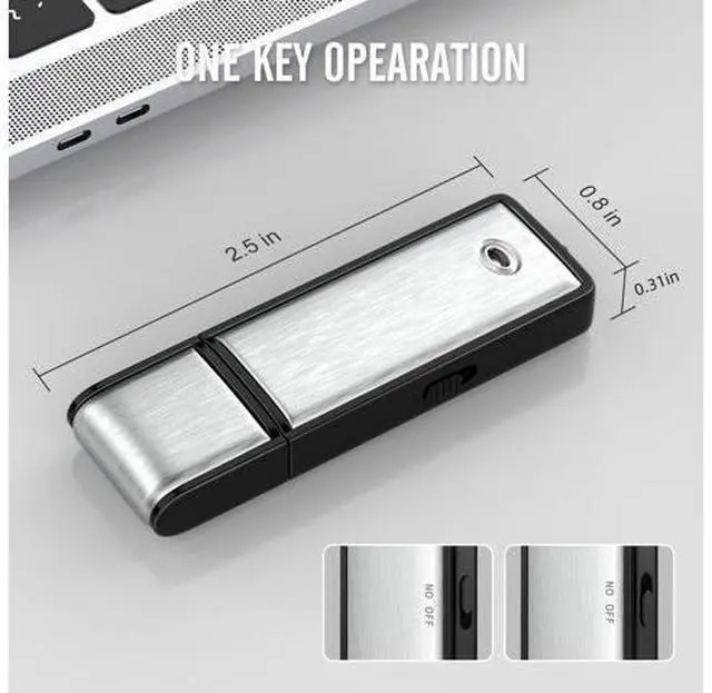 Alt view image 2 of 6 - 32G Voice Recorder, Digital Audio Recorder with 750 Hours Recording Capacity Noise Reduction USB Recording Device Rechargeable Voice Recorder for Lecture,Interview,Meeting Class