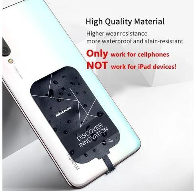 Alt view image 5 of 7 - Qi Receiver USB C Thin Wireless Charging Receiver Type C Wireless Charger Receiver for Galaxy A51/A20E/A20 Pixel 2 and Other Type-C Android Cell Phones(Short Version)