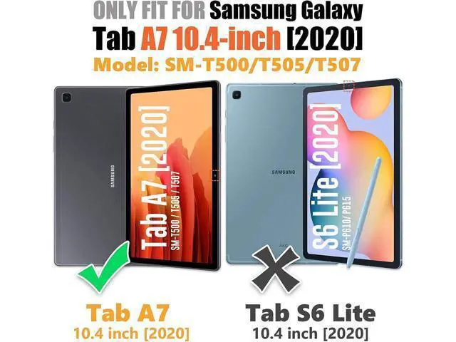 Alt view image 2 of 7 - Case for Samsung Galaxy Tab A7 (10.4 Inch) 2020, SM-T500/ T505/ T507 Case, Durable Sturdy Case with Screen Protector Swivel Stand Hand Shoulder Strap Drop-Proof Galaxy Tablet A7 Case - Green