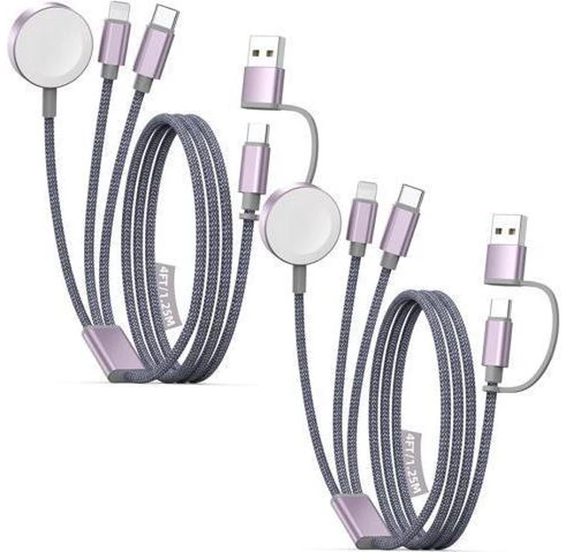 Main image of 2Pack Travel Essentials for Watch Charger 3 in 2 USB C Cable for Type C/L-Port Devices Camping Essentials Magnetic iWatch Charger for Ultra/SE/10-1&iPhone 17-12-4FT Christmas Stocking Stuffers