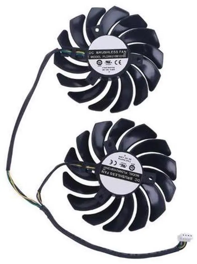 Alt view image 3 of 4 - 1 Pair 87mm PLD09210B12HH 4 Pin Graphics Video Card Cooling Fan for MSI RX 470 480 570 580 Armor Cooler Fan