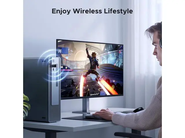 Alt view image 6 of 7 - USB Bluetooth Adapter for PC Bluetooth 6.0 Dongle Receiver EDR & BLE Plug & Play for Windows 11/10/8.1 for Headphone/Keyboard/Mouse/Speakers/Printer