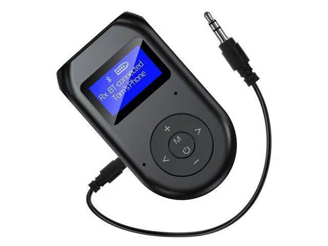 Alt view image 2 of 7 - 2 IN 1 LCD Display Bluetooth 5.0 Wireless Audio Transmitter Receiver Adapter Dongle 3.5MM AUX with Mic Handfrees Calling For Car TV PC Speaker