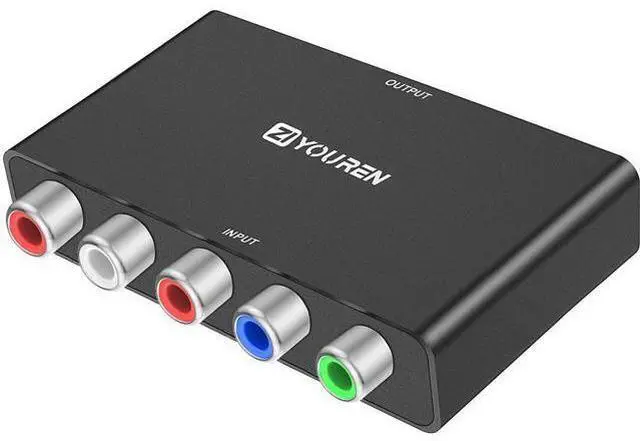 Main image of Component to HDMI Converter YPbPr to HDMI 5RCA RGB to HDMI Converter Adapter Supports 1080P Video Audio Converter Adapter HDMI V1.4 for DVD PSP Xbox PS2 N64 to HDTV Monitor and Projector
