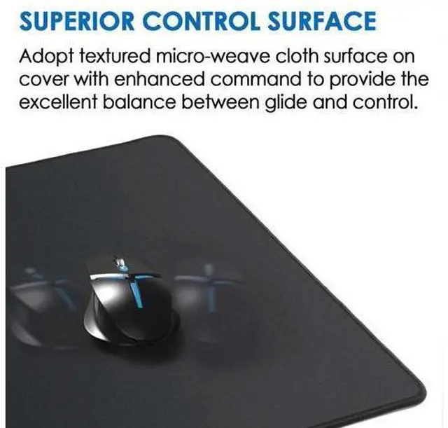 Alt view image 2 of 7 - RGB Extended Gaming Mouse Pad, 35.4 x 15.7 Inch Desk Mat with Stitched Edges, Micro-Weave Surface, Non-Slip Rubber Base, Water-Resistant Coating - OEM