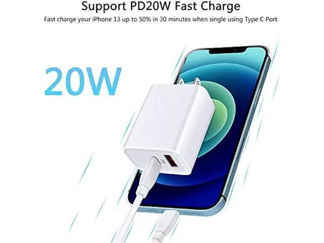 Alt view image 5 of 7 - Apple Charger Block, USB C Fast Charging Block Usbc Wall Charger Dual Port USB & Type C Multi Ports Usb Plug Outlet For Apple iPhone Samsung Quick Charge Box Power Delivery Cube Adapter Cargador Brick