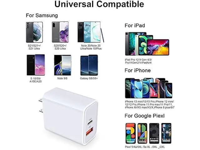 Alt view image 2 of 7 - Apple Charger Block, USB C Fast Charging Block Usbc Wall Charger Dual Port USB & Type C Multi Ports Usb Plug Outlet For Apple iPhone Samsung Quick Charge Box Power Delivery Cube Adapter Cargador Brick