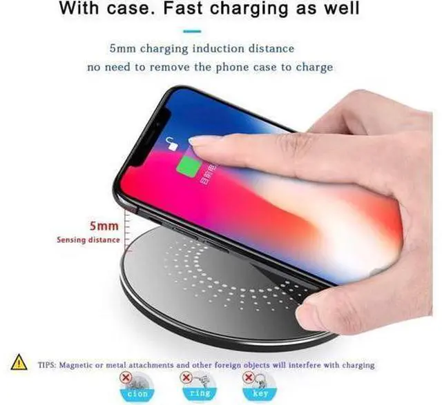 Alt view image 2 of 7 - 30W Wireless Charger Pad Wireless Charge 30W Fast Wireless Charger Wireless Charging Compatible with Galaxy S23/S22/S21/S20 Fast Charger Compatible with iPhone 17/16/15/13/14/12 Series