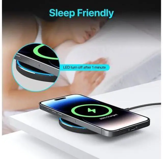 Alt view image 7 of 7 - 30W Wireless Charger Pad Wireless Charge 30W Fast Wireless Charger Wireless Charging Compatible with Galaxy S23/S22/S21/S20 Fast Charger Compatible with iPhone 17/16/15/13/14/12 Series