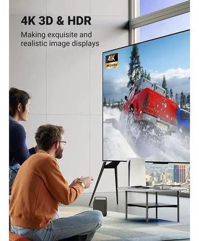 Alt view image 4 of 7 - HDMI Switch 4K@60Hz with 3.3FT HDMI Cable Bidirectional HDMI Splitter 2 in 1 Out HDMI Switcher Box 2 in 1 Out Supports UHD 3D HDR Compatible with PS5/4 Xbox Roku Apple TV Fire Stick